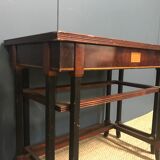 Console art déco en acajou marqueterie de citronnier