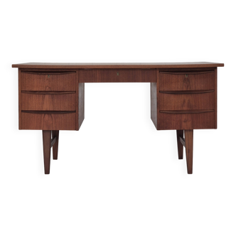 1960s, Danish teak wood desk, drawers.