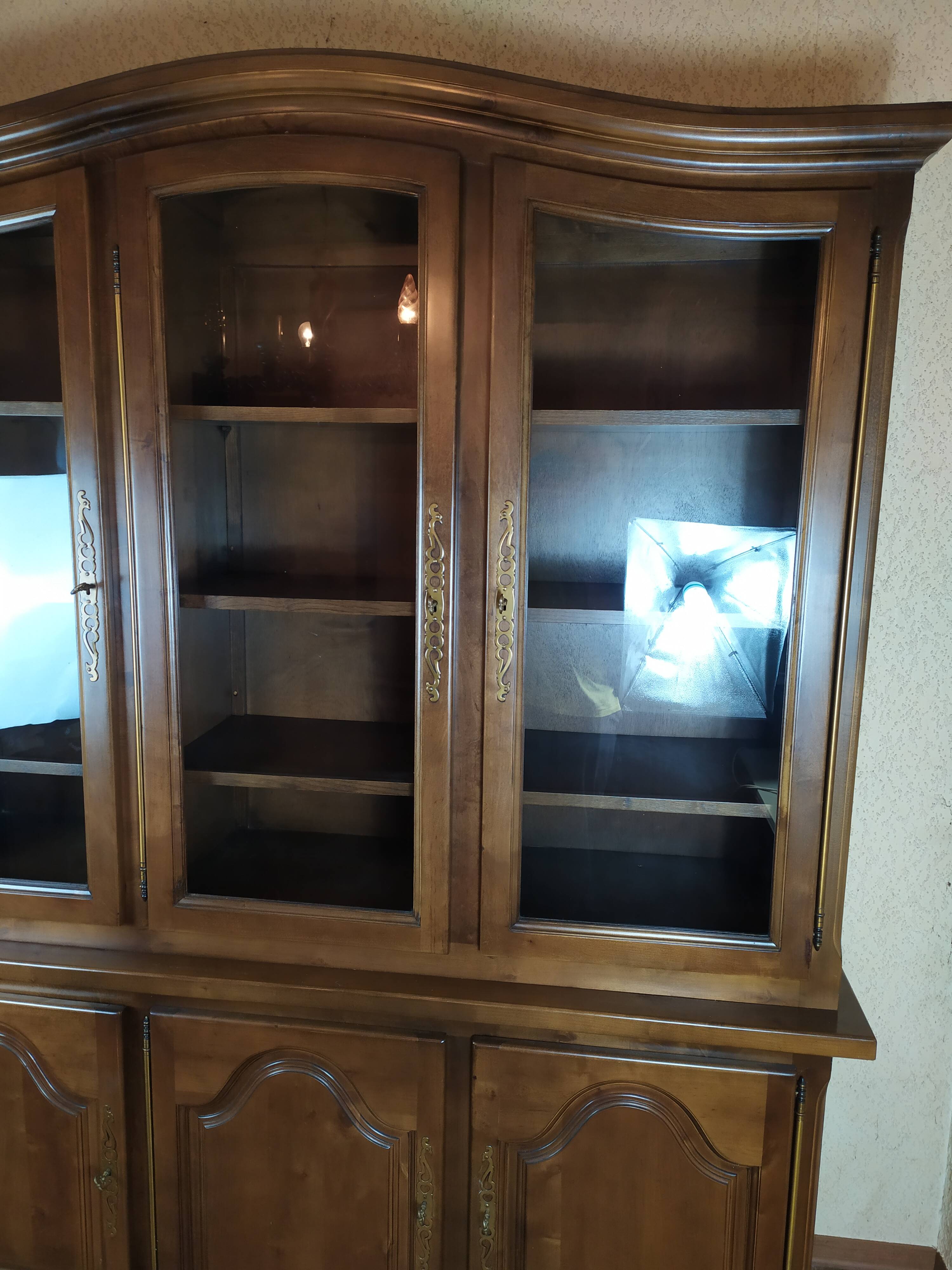 Solid wood library showcase