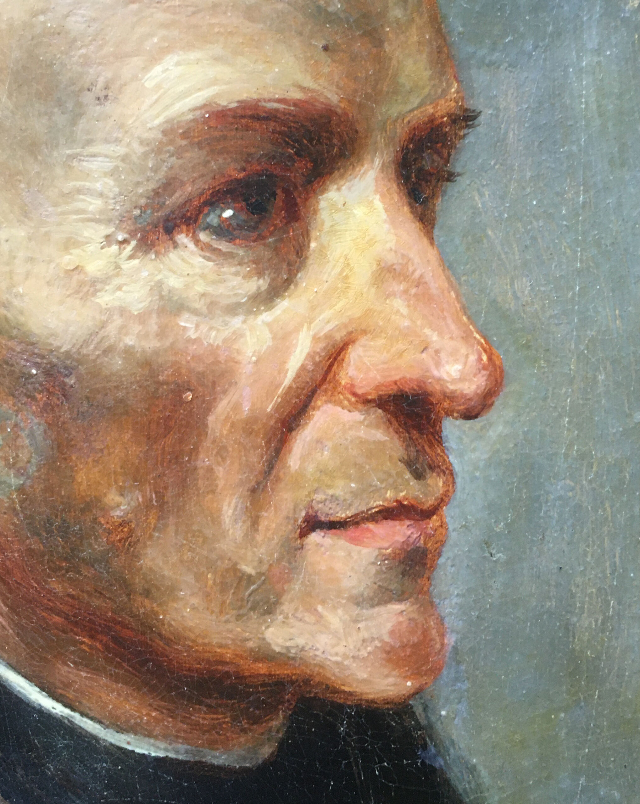 Painting Portrait of a 19th century by Frédéric Girot - frame