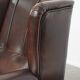Comfortable and very beautiful set of 2 cow leather wingback armchairs in English style