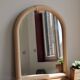 Powder pink arch wall mirror - Art Deco style - Moulded frame