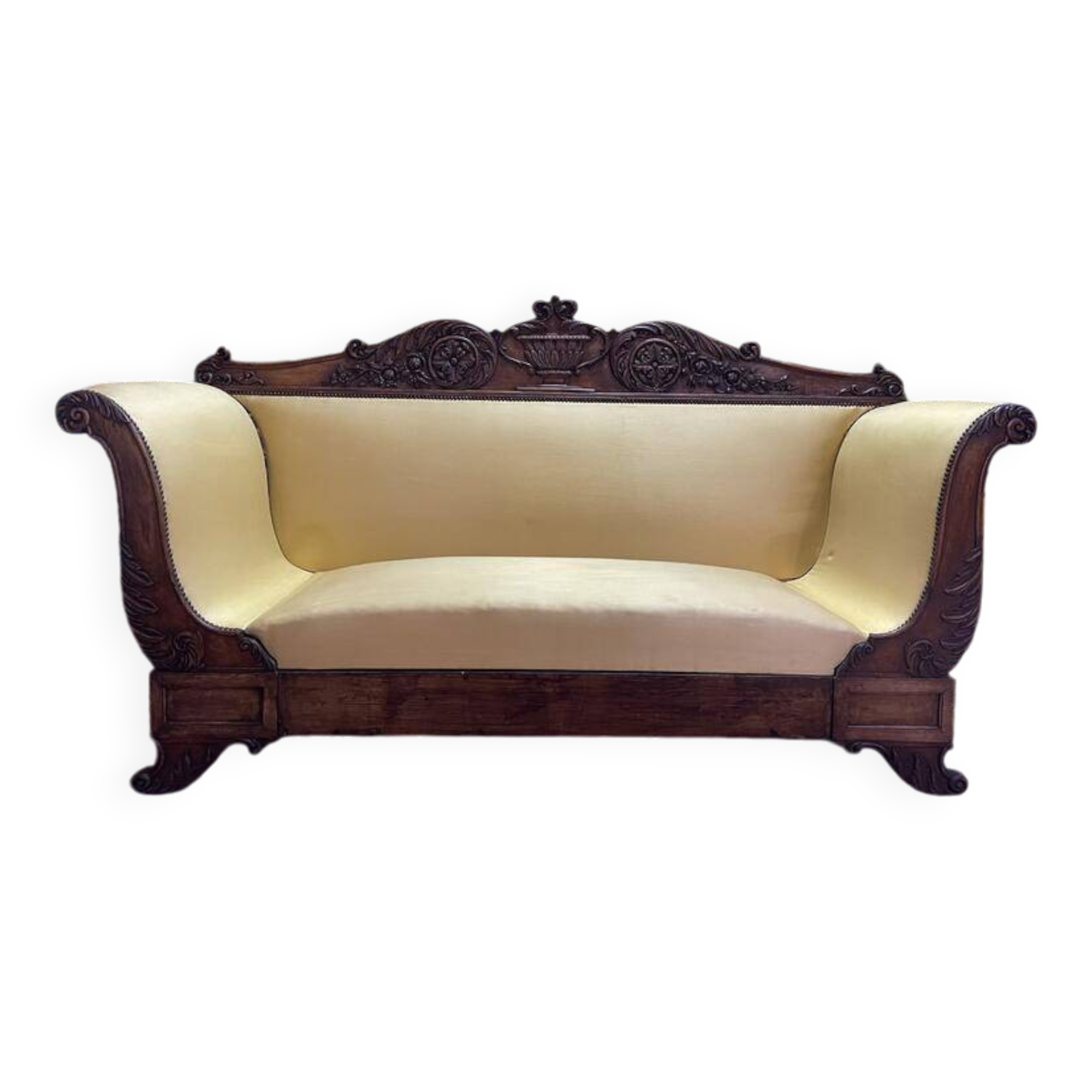 Sofa - Restoration period bench in mahogany