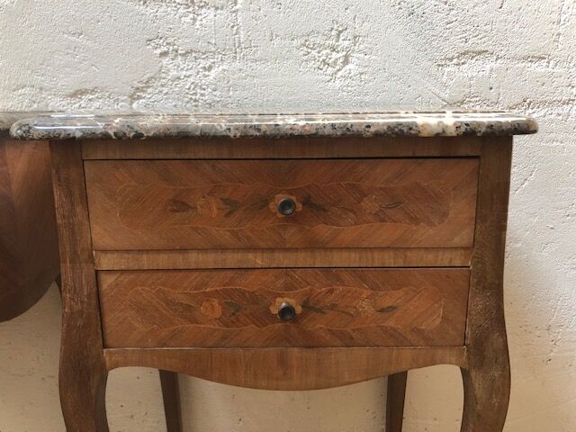 Louis XV-style bedside pair