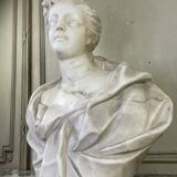 Female bust in Carrara marble, late 18th century, Northern Italy.