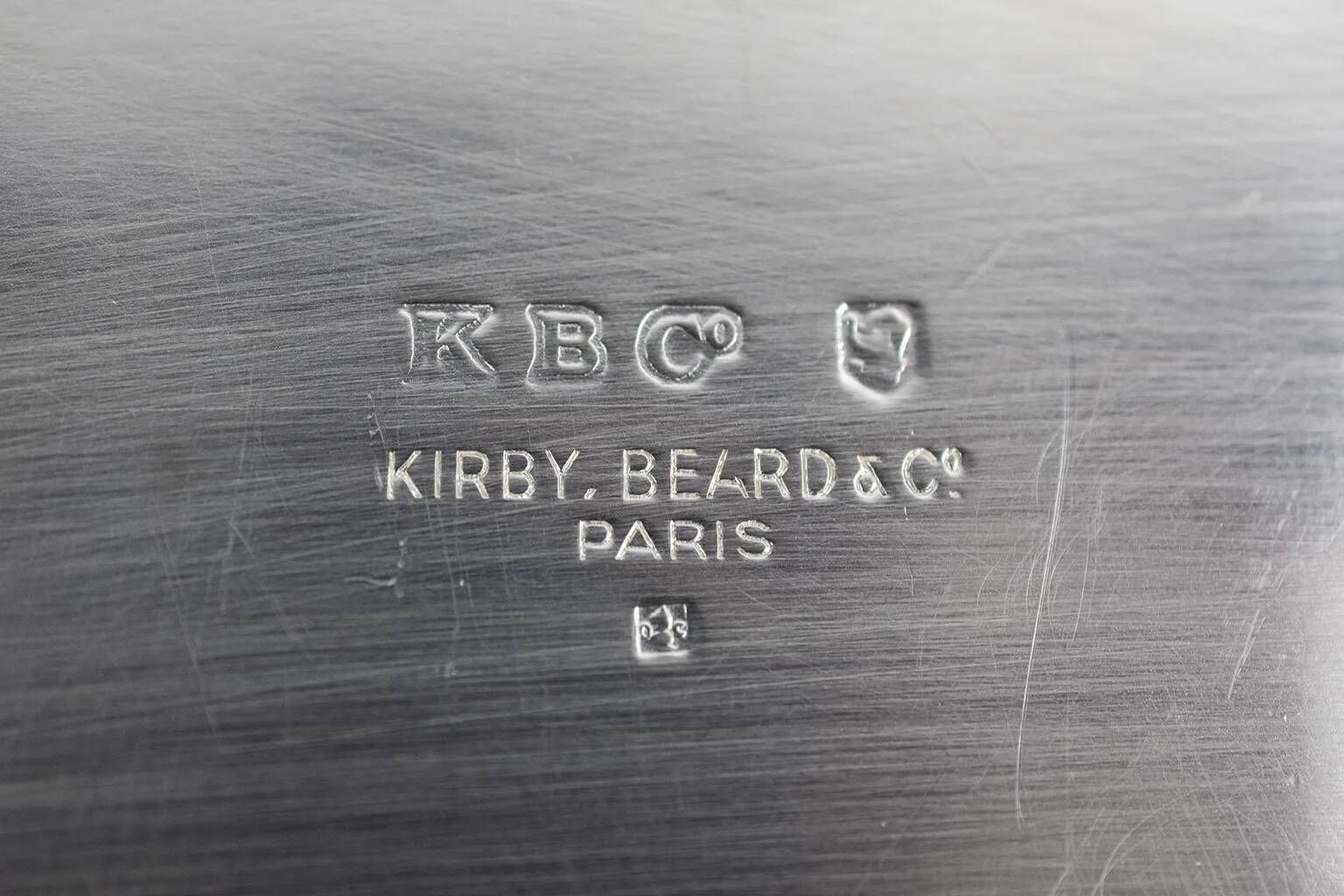 Art Deco set by Kirby Beard & Christofle – silver-plated box & tray