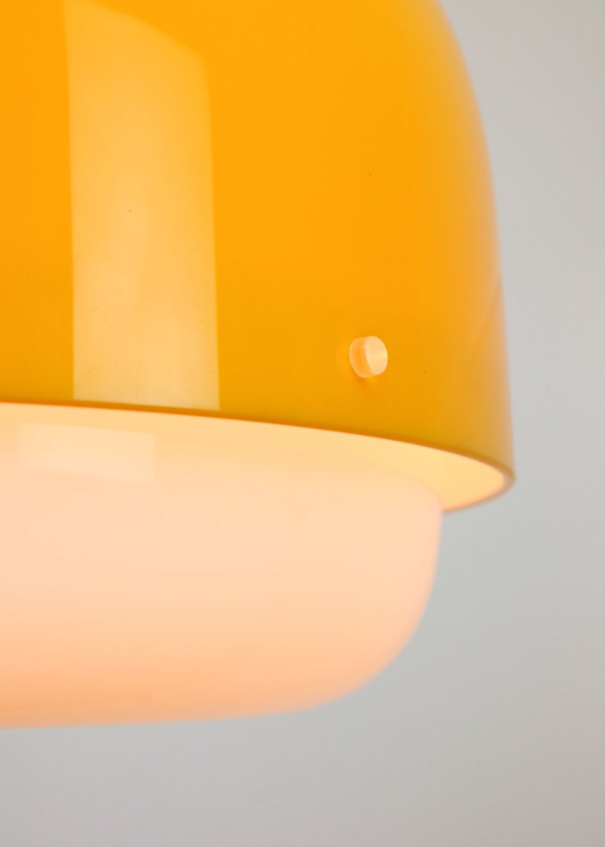 Space Age Yellow Medusa Floor Lamp by Luigi Massoni for Guzzini, 1970s