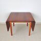 Hans J. Wegner Drop Leaf Table in Solid Teak and Oak for GETAMA
