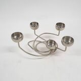 Metal design tea light holder, The Netherlands 1980's