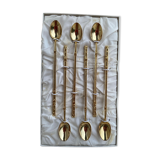 6 golden teaspoons/tea spoons
