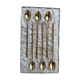 6 golden teaspoons/tea spoons
