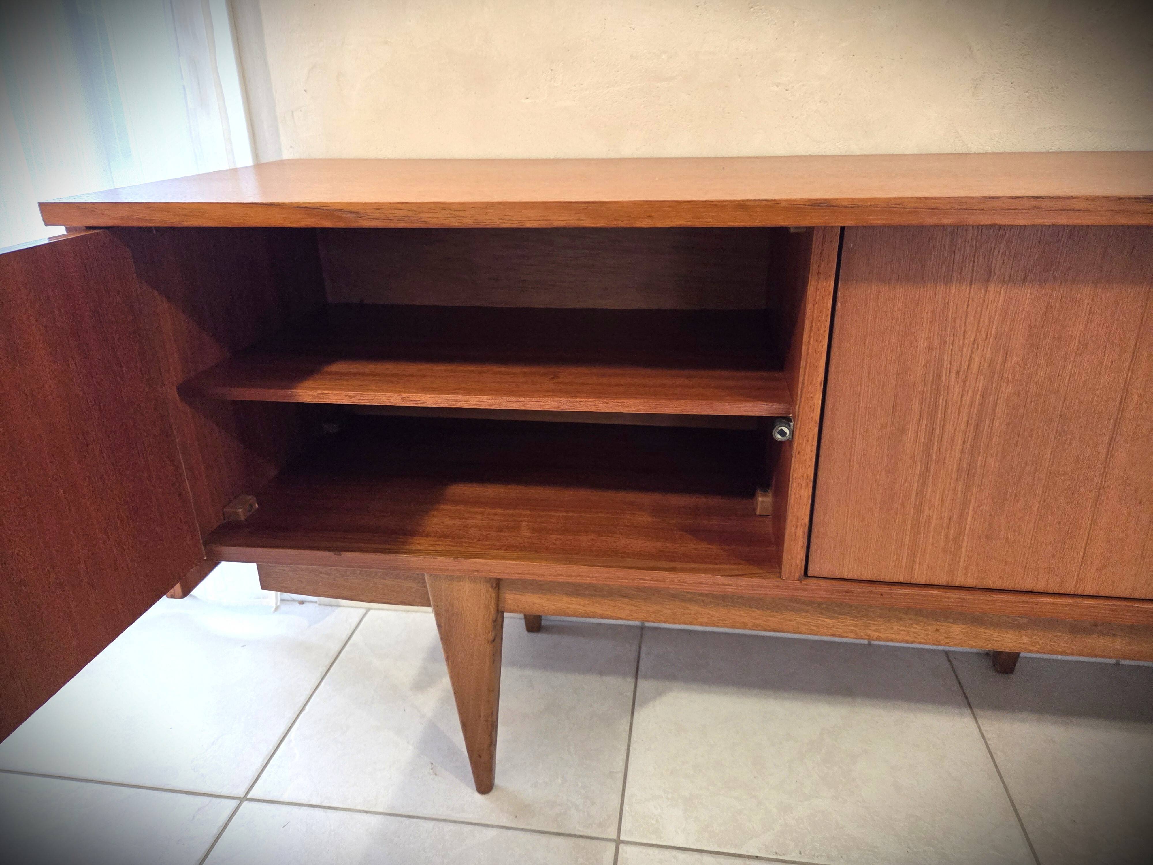 Scandinavian enfilade design in vintage teak