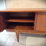 Scandinavian enfilade design in vintage teak