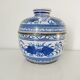 Pot couvert en porcelaine chinoise bleu et blanc