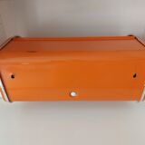 Vintage orange bread hutch