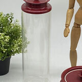 Set of 4 vintage tupperware cristal / bordeaux ,