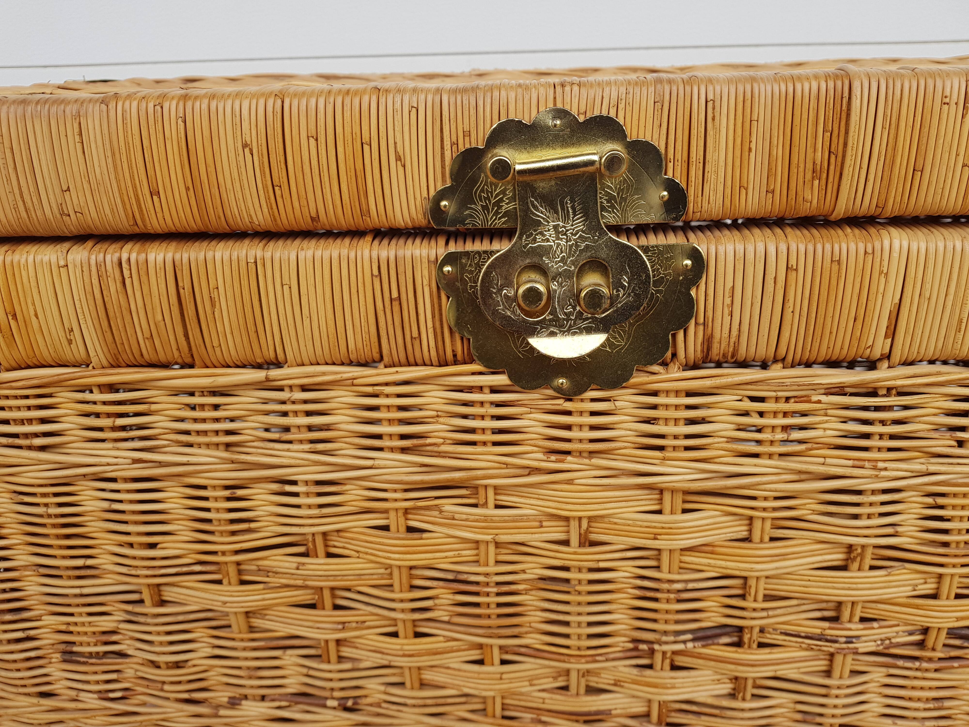 70s wicker malle