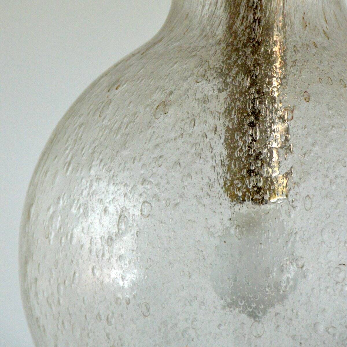 Vintage 1970s Peill and Putzler bubble glass pendant light