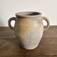 Ancien pot à graisse/vase en grès vernissé vintage – 2 anses