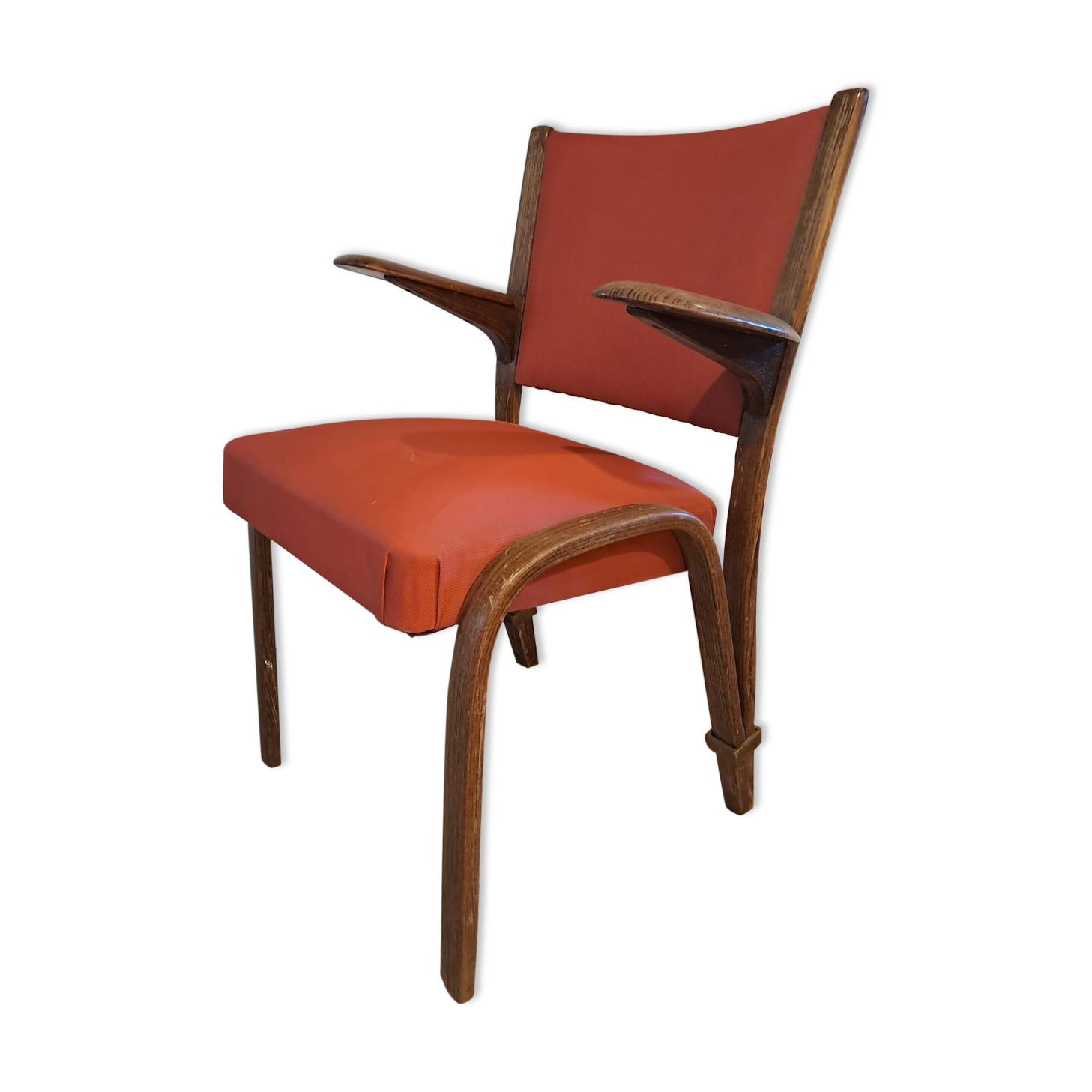 Bow wood armchair by Hugues Steiner