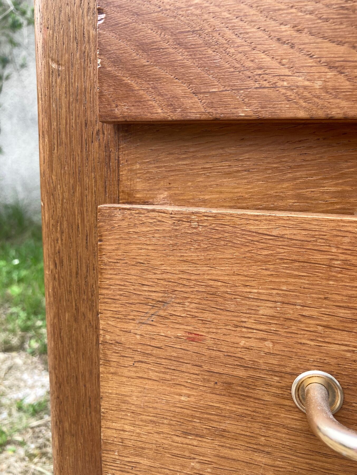 Vintage chest of drawers compass feet