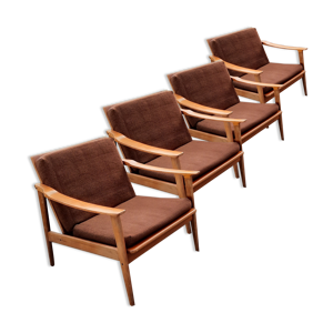 4 fauteuils scandinaves