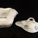 Soupière en faïence de Sarreguemines modèle Tircis petit modèle Art Nouveau