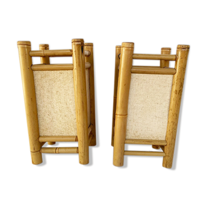 Paire de lampes bambou
