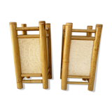 Pair of bamboo lamps