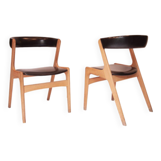 Pair of vintage Danish Scandinavian chairs