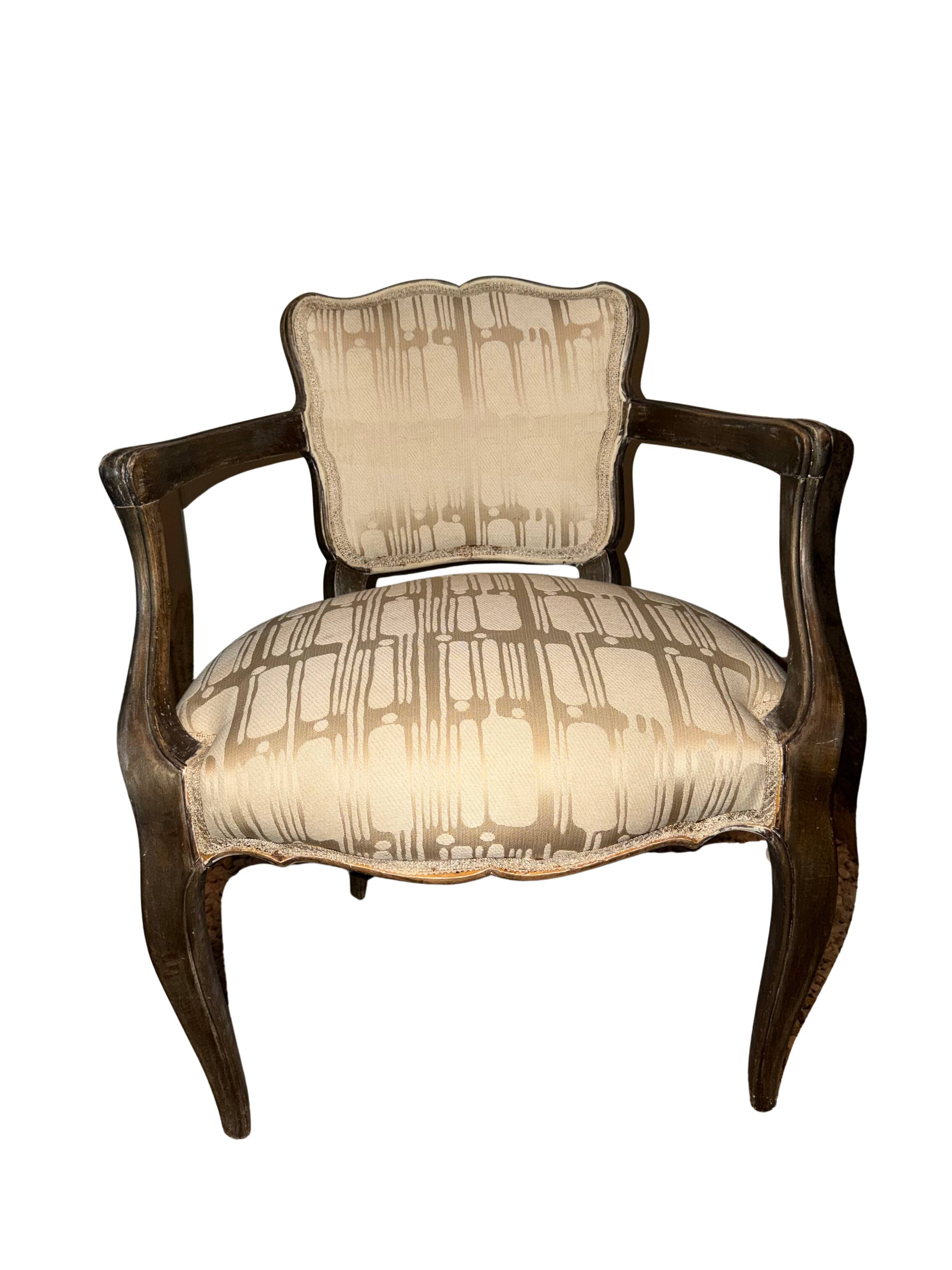 Louis XV style wooden armchair