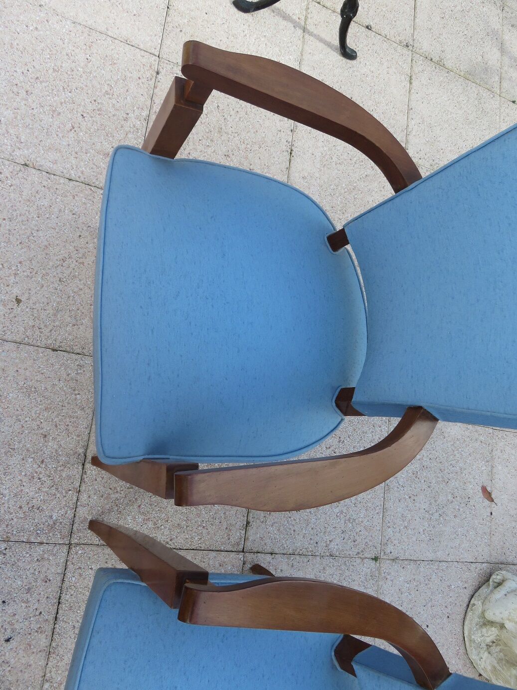 Pair of teak Art Deco armchairs