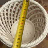 Vintage woven ceramic cache-pot