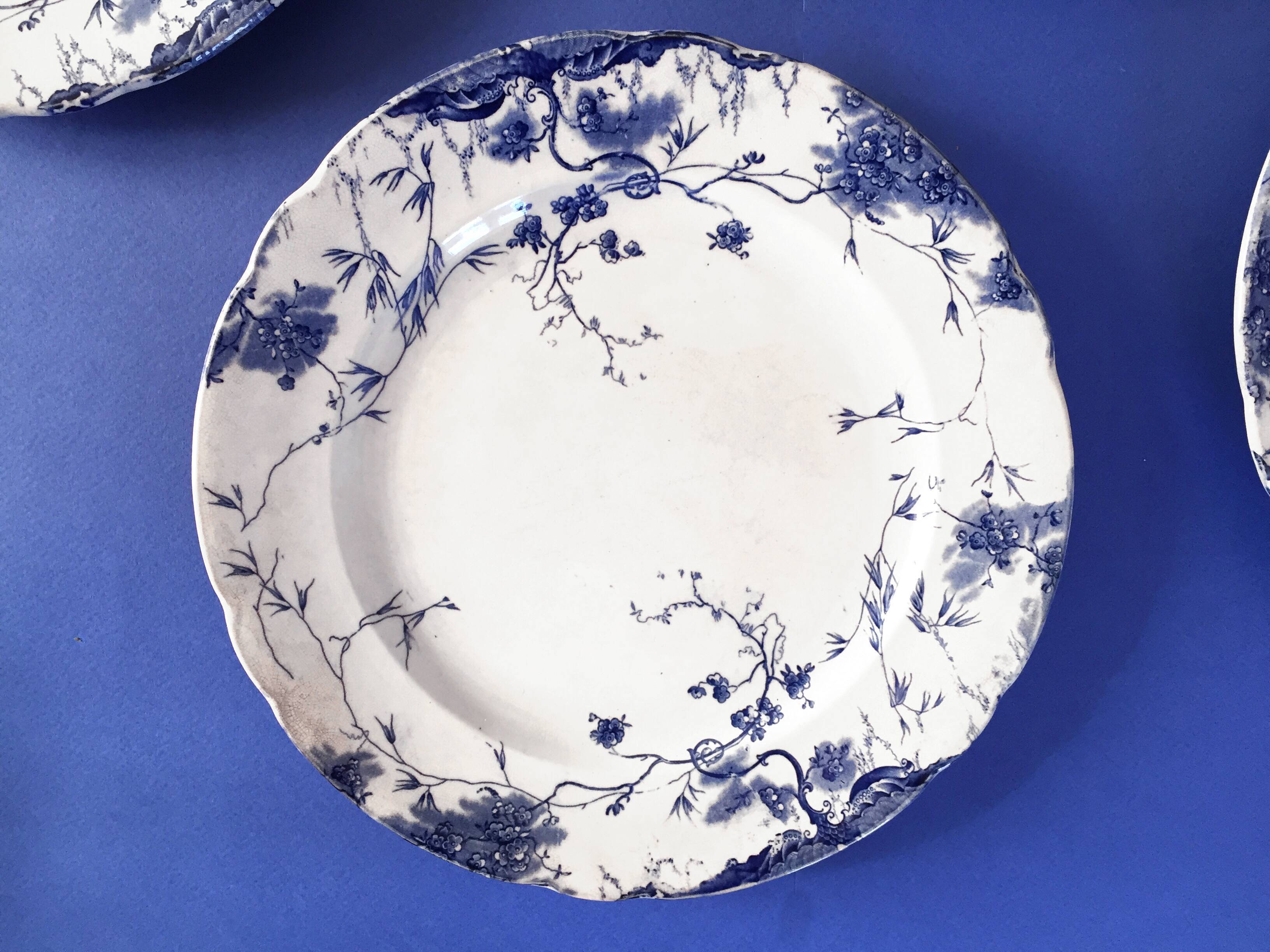 Set of 4 plates Empire Works Stoke on Trent series "Zephyr"