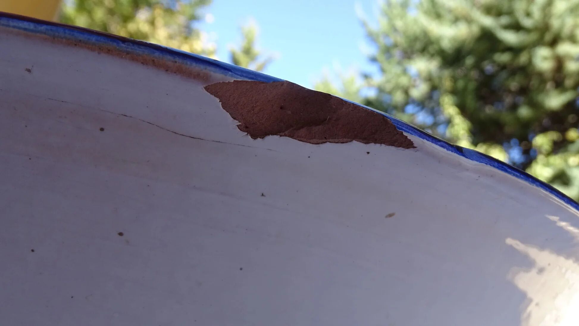 Grand lebrillo vintage en faïence espagnole Triana avec coq