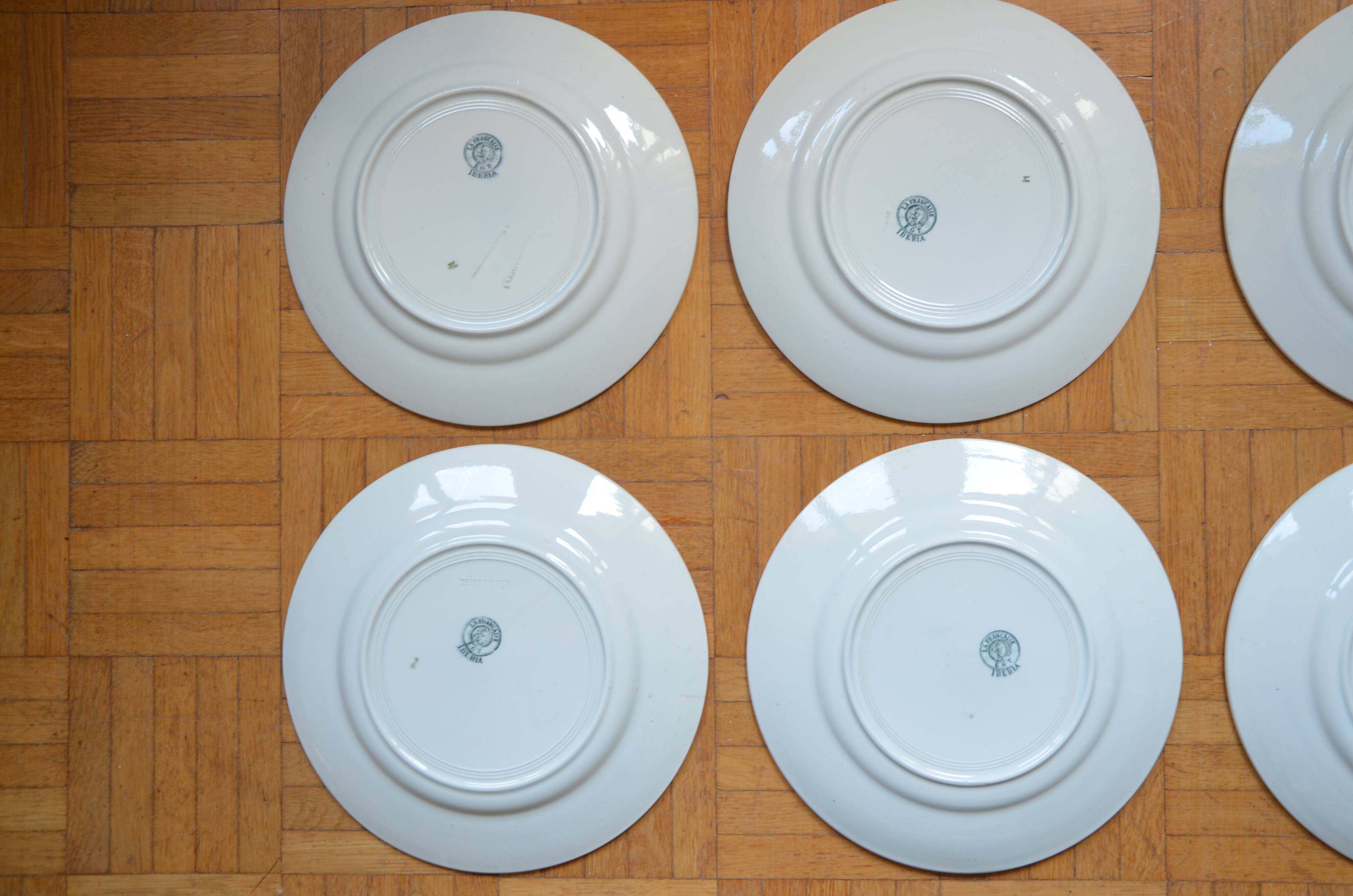 Lot de 8 assiettes Saint Amand, collection Iberia