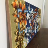 French tapestry canvas finished butterflies LURCAT style