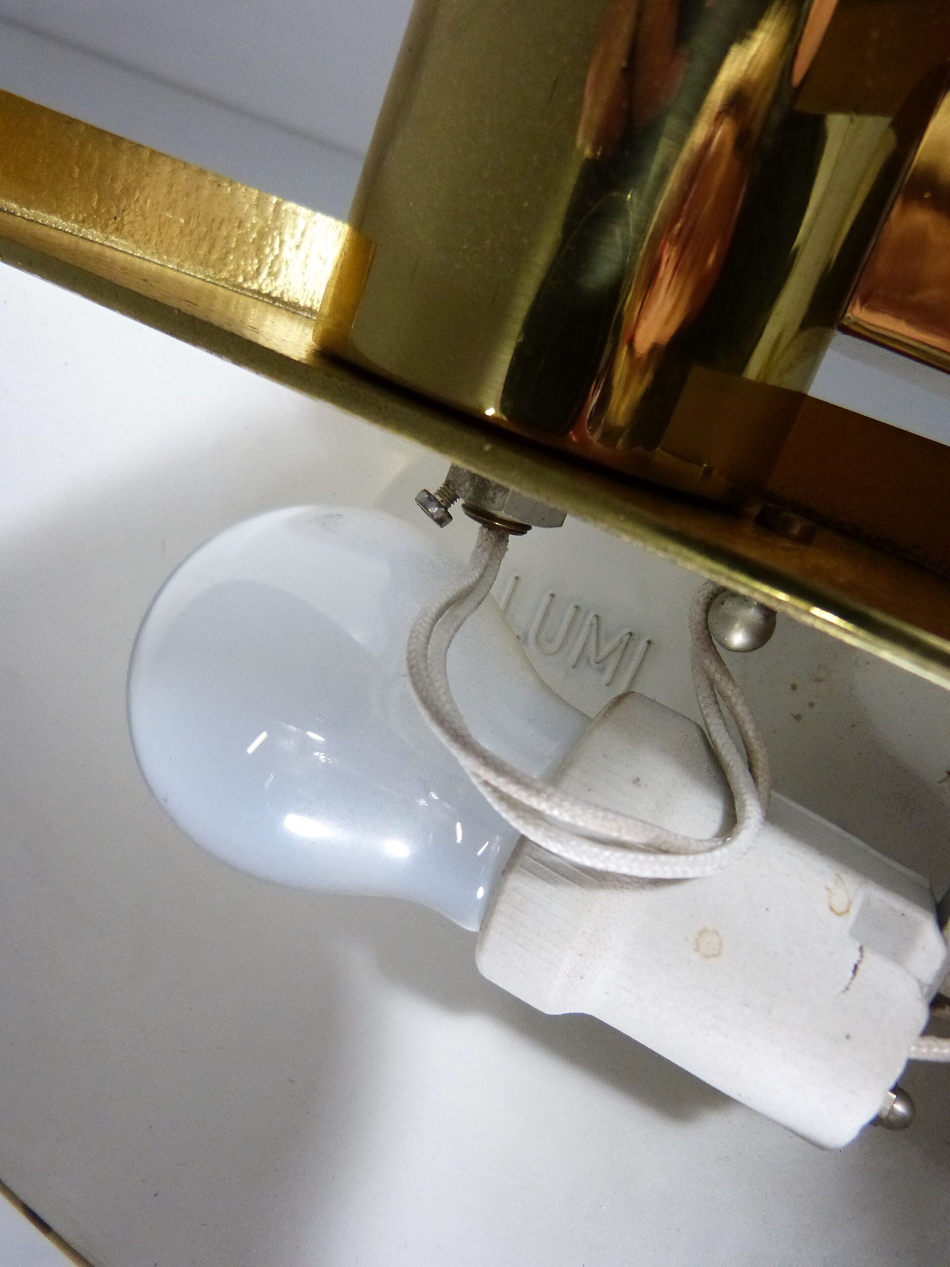 Brass floor lamp by Lumi italy 1970