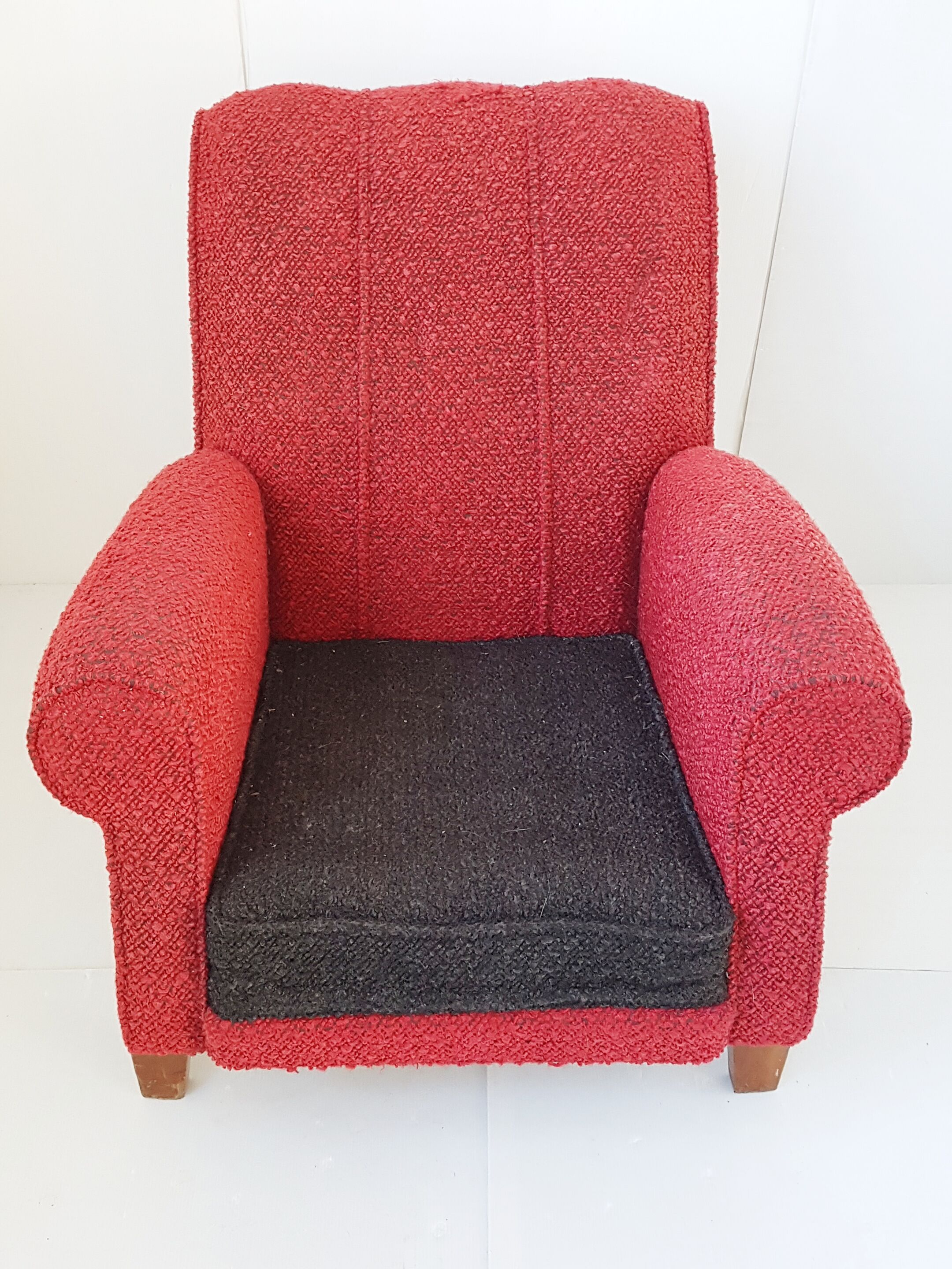 Fauteuil club en laine 1950