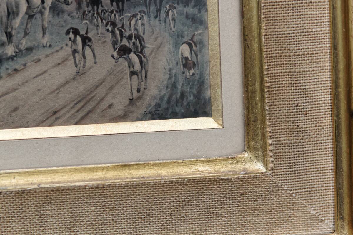 Watercolor hunting, Georges Wright