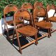 6 wooden folding chairs Stol Kamnik Yugoslavia design Zascitni Zhak
