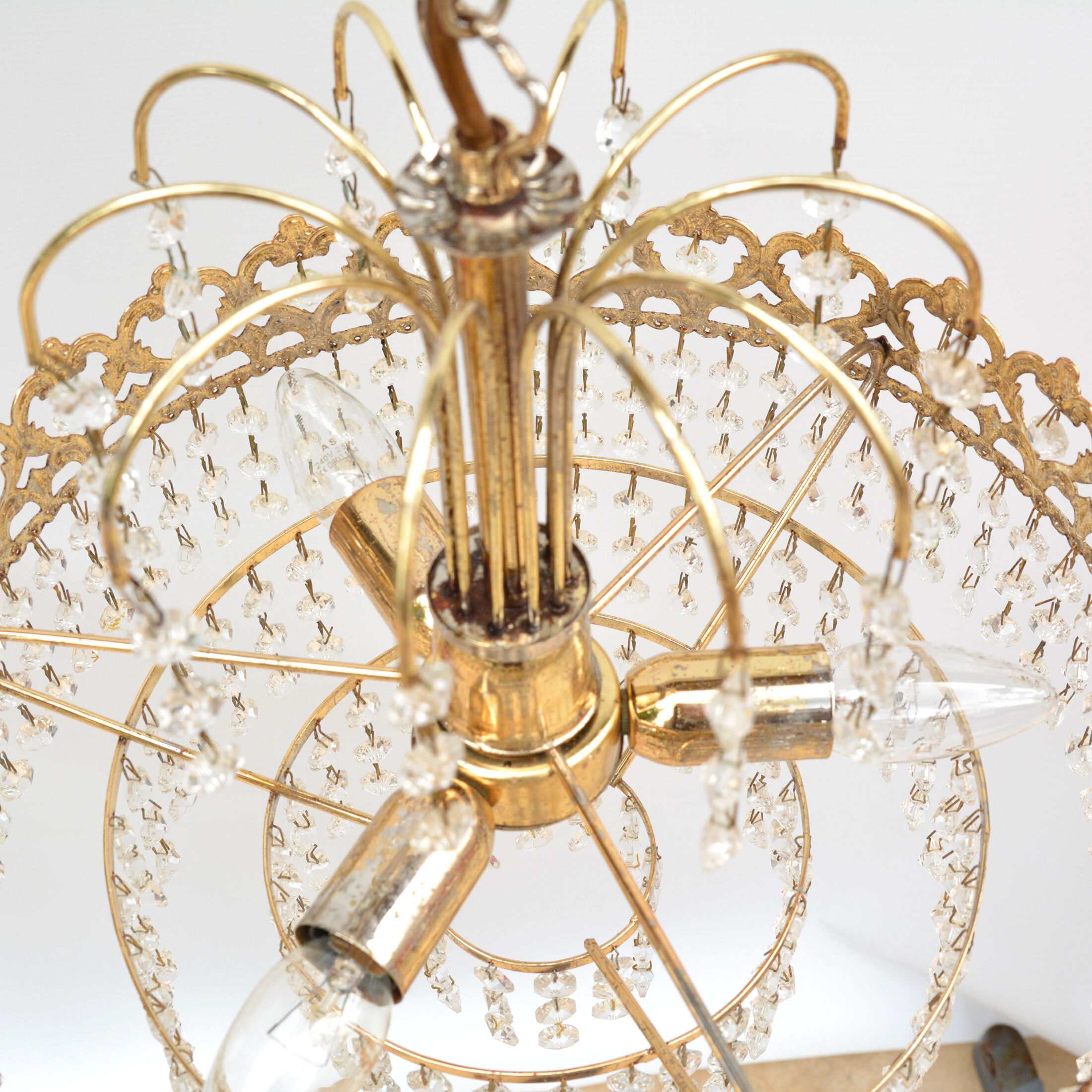 Lustre en cristal style Hollywood Regency Kamenickô 'enov, Tchécoslovaquie, années 1970