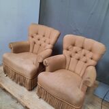 Pair of toad armchairs