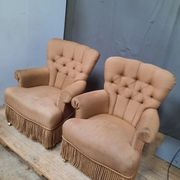 Pair of toad armchairs