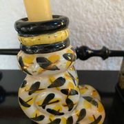 Vintage Handmade Candlestick Duo