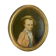 Oil on canvas oval late eighteenth portrait from château de Brialy