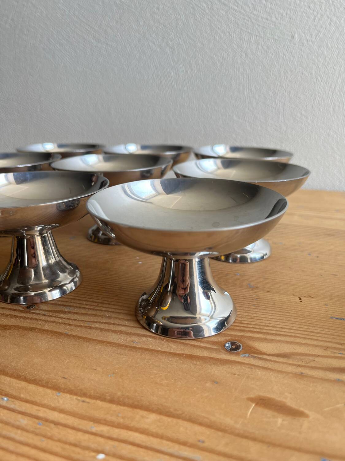 Vintage stainless steel ice cream scoops
