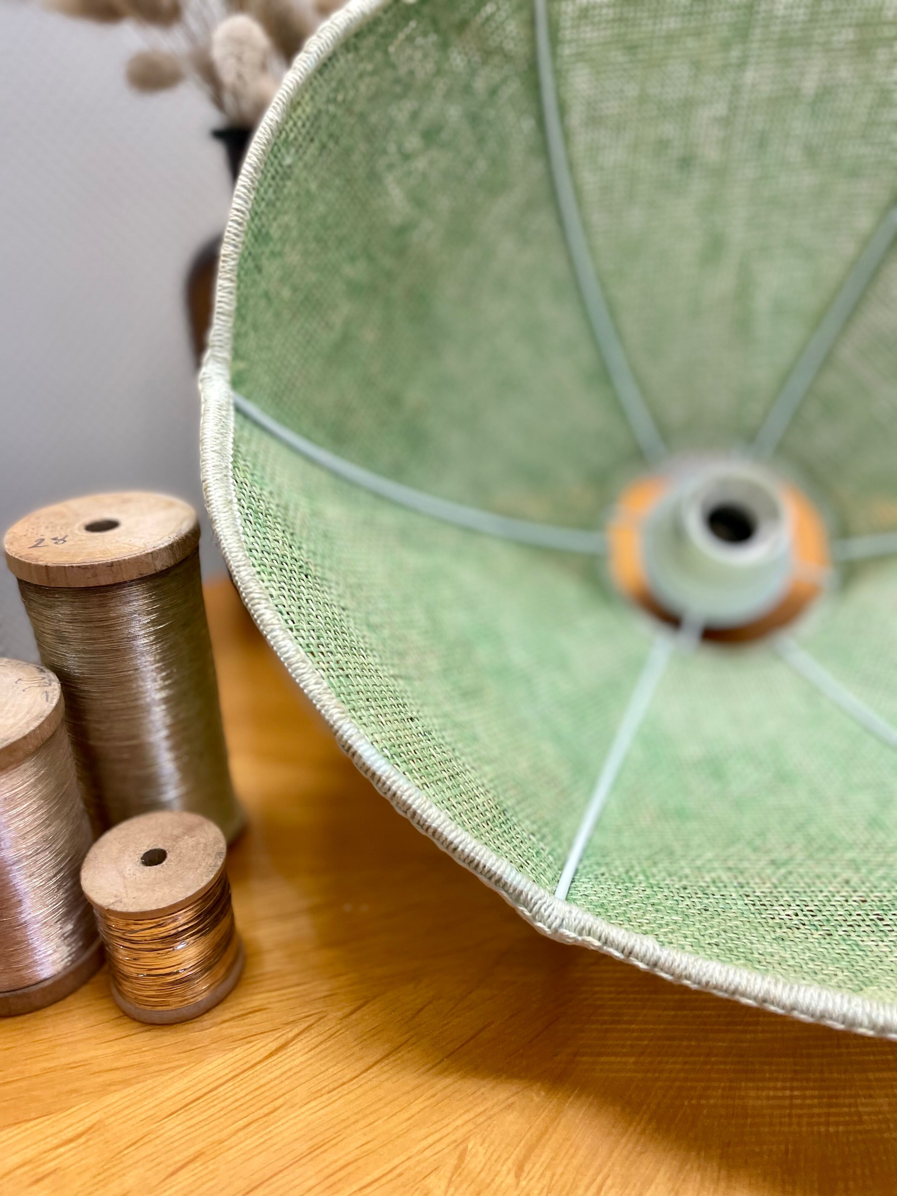 Pale green rattan suspension