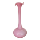 Vase en opaline  rose 32,5cm
