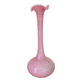 Vase en opaline  rose 32,5cm